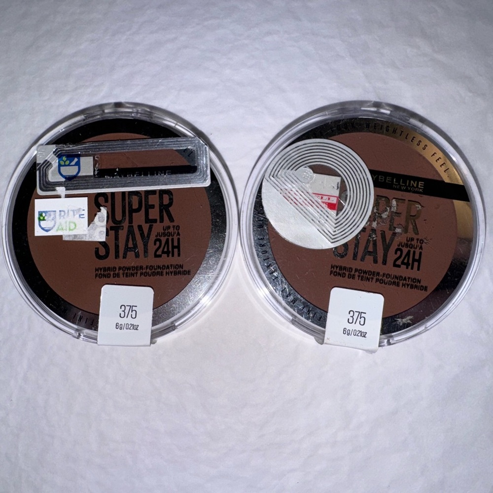 X2 Maybelline SUPER STAY 24 Hour Hybrid Powder Foundation - SEALED - Shade 375